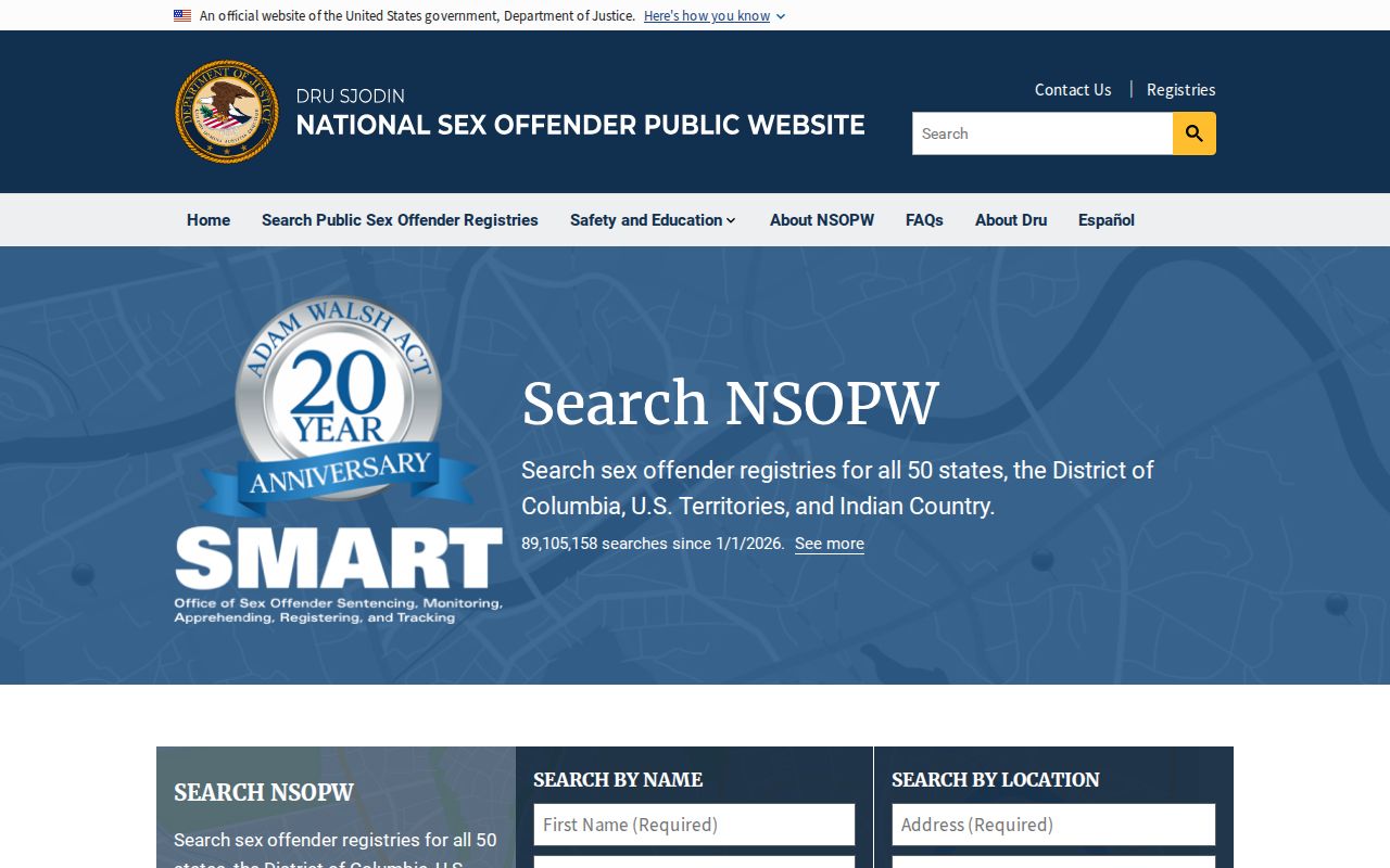 National Sex Offender Public Website cross-state search for Wyoming County safety checks